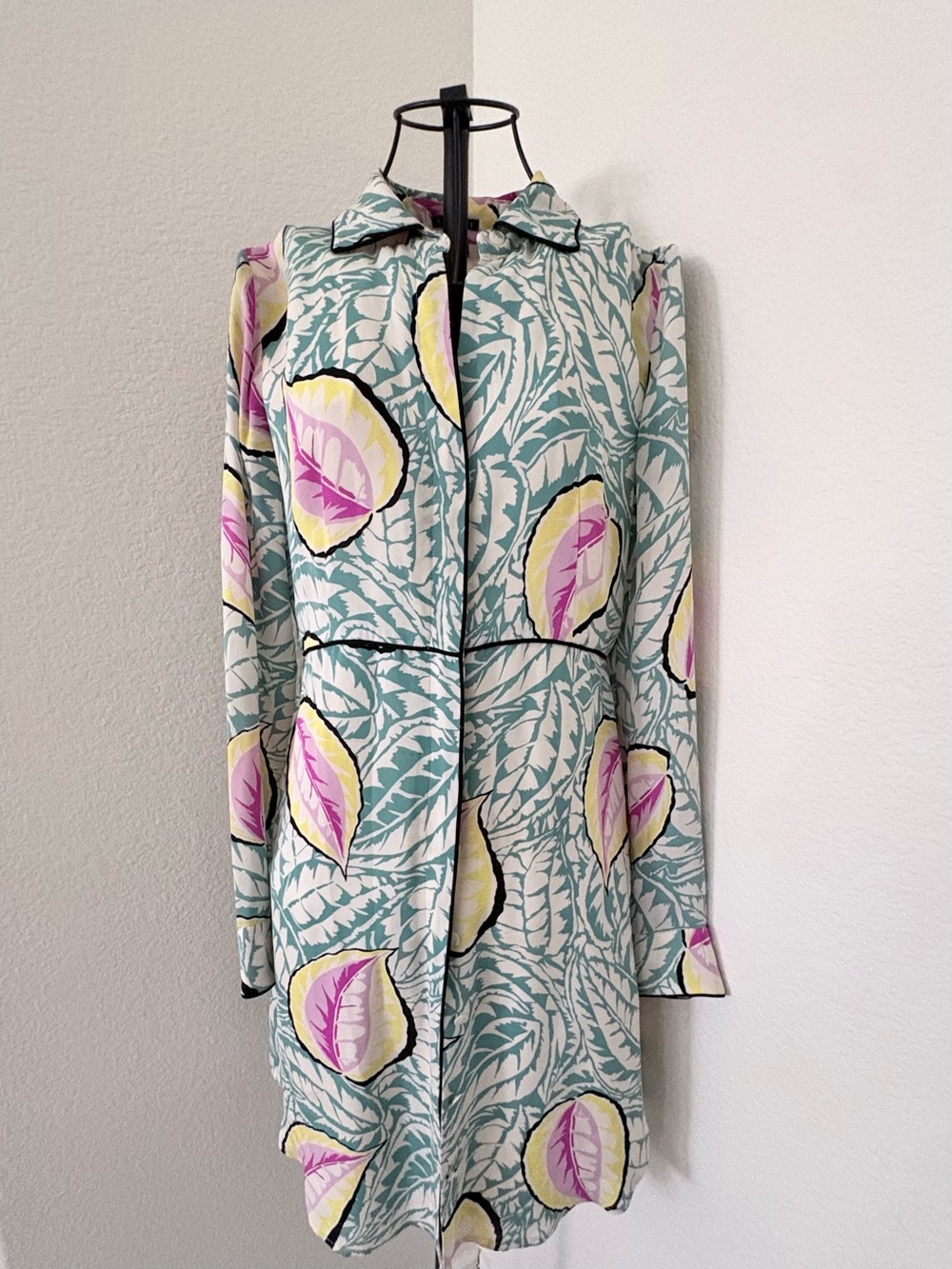 Theory Walda Silk Floral Shirt Dress – Size 4